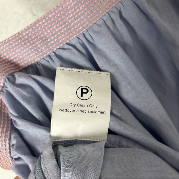 Anthropologie Pankaj & Nidhi Ayana Embellished Swing Top Blue Medium - Picture 7 of 8